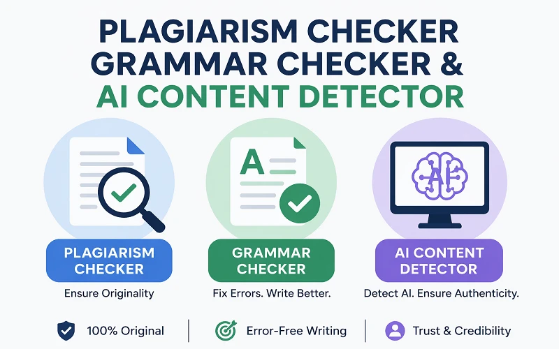 plagiarism checker grammar checker ai content detector