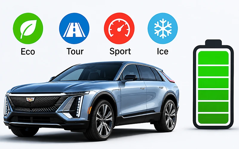 Do the Driving Modes in Cadillac LYRIQ Offer Different Ranges or Battery Usages