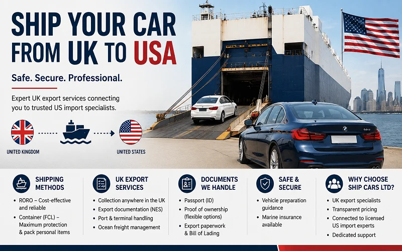 Shipping Your Vehicle to the USA